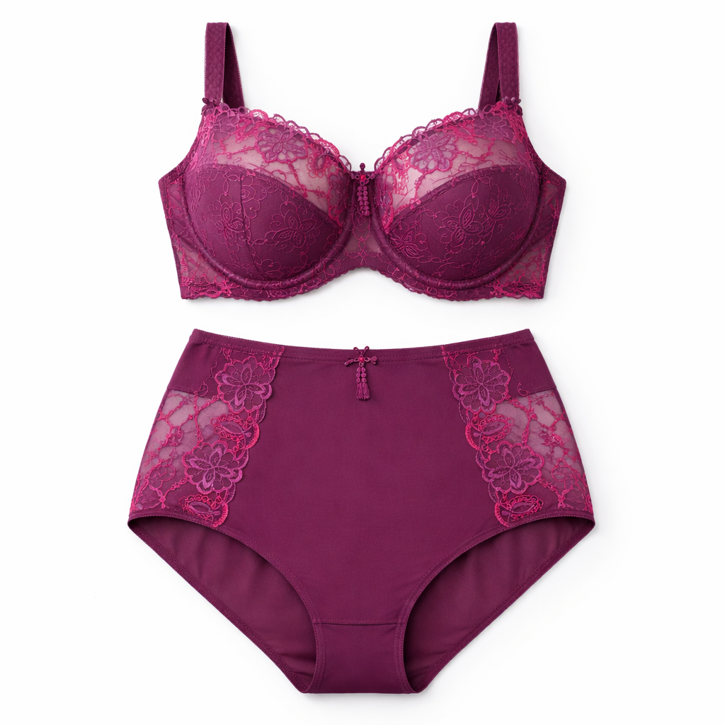 Zarif dantel detayları, güçlü toparlayıcı yapısı ve konforlu kalıbıyla büyük beden kadınlar için tasarlanmış lüks iç çamaşırı takımı. Gün boyu destek, geceleri şıklık.