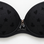 Sütyen gümüş halka ve tül detayı