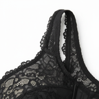 Lüks Siyah Dantel İç Çamaşırı - Detay Çekimi
