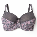 Paisley desenli büyük beden sütyen, güçlü destek ve zarif tasarımı bir arada sunar. Gün boyu konfor sağlayan premium iç çamaşırı.