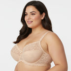 Büyük bedenlere özel tasarlanmış premium nude dantel sütyen. Üstün destek, şık tasarım ve gün boyu konfor Shopify online mağazamızda.