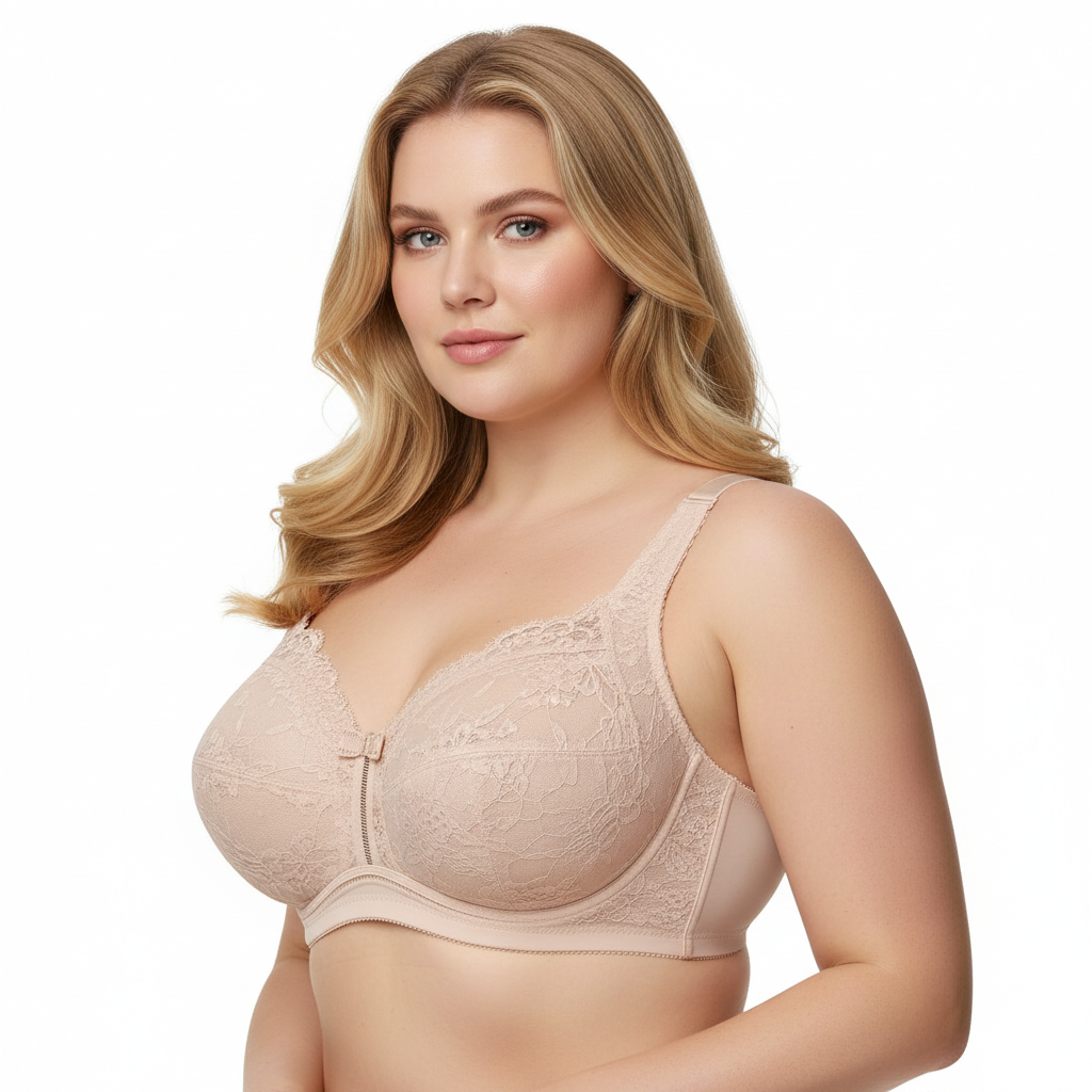 Fransız dantelli büyük beden sütyen; kolay kullanım, güçlü toparlama ve gün boyu konfor sunar. Çapraz açı.