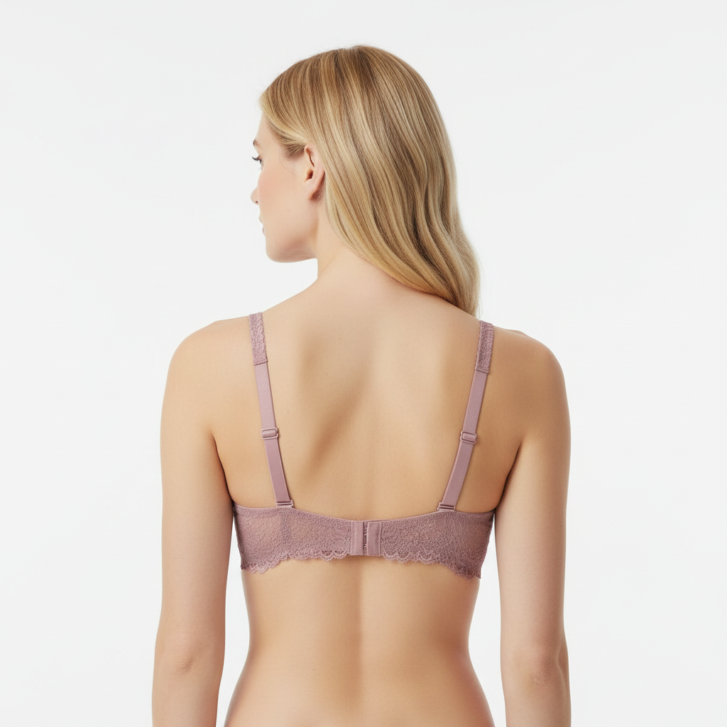 Premium dantel detayları ve güçlü destek sunan sütyen modellerini keşfedin. Arka görünüm.