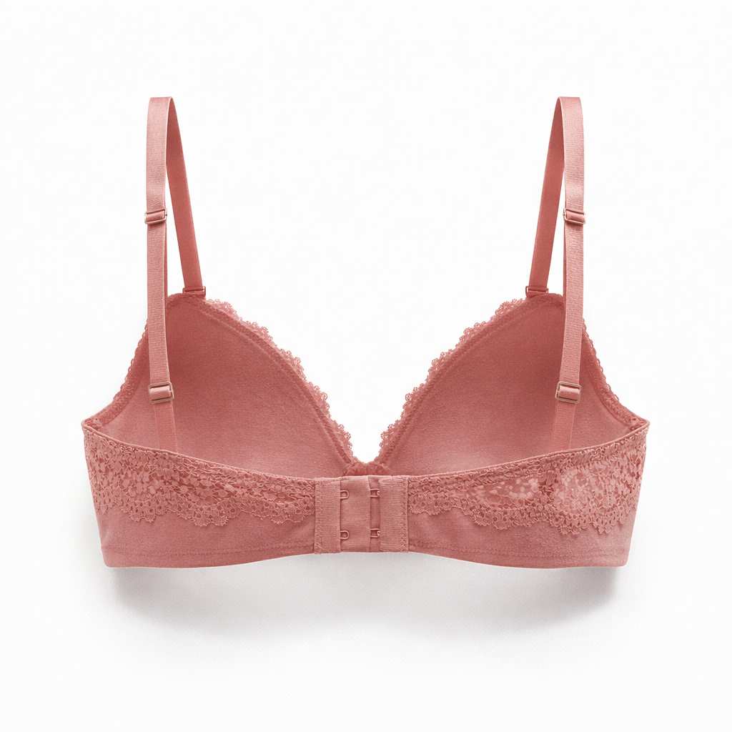 Pudra -  Gül Kurusu Dantel Destekli Sütyen – Doğal Toparlayıcı & Günlük Konfor