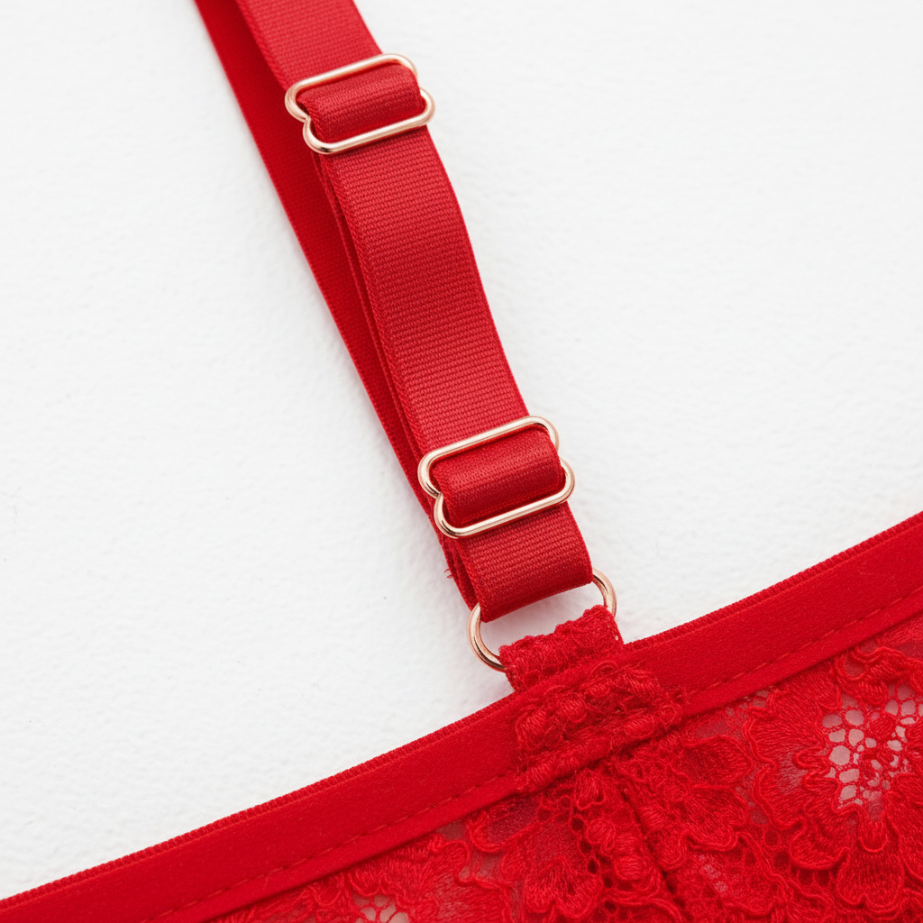 Şık ve toparlayıcı kırmızı dantel sütyen ve külot takımı. Premium kalite, feminen tasarım ve gün boyu konfor. Hemen keşfedin. Askı detayı.