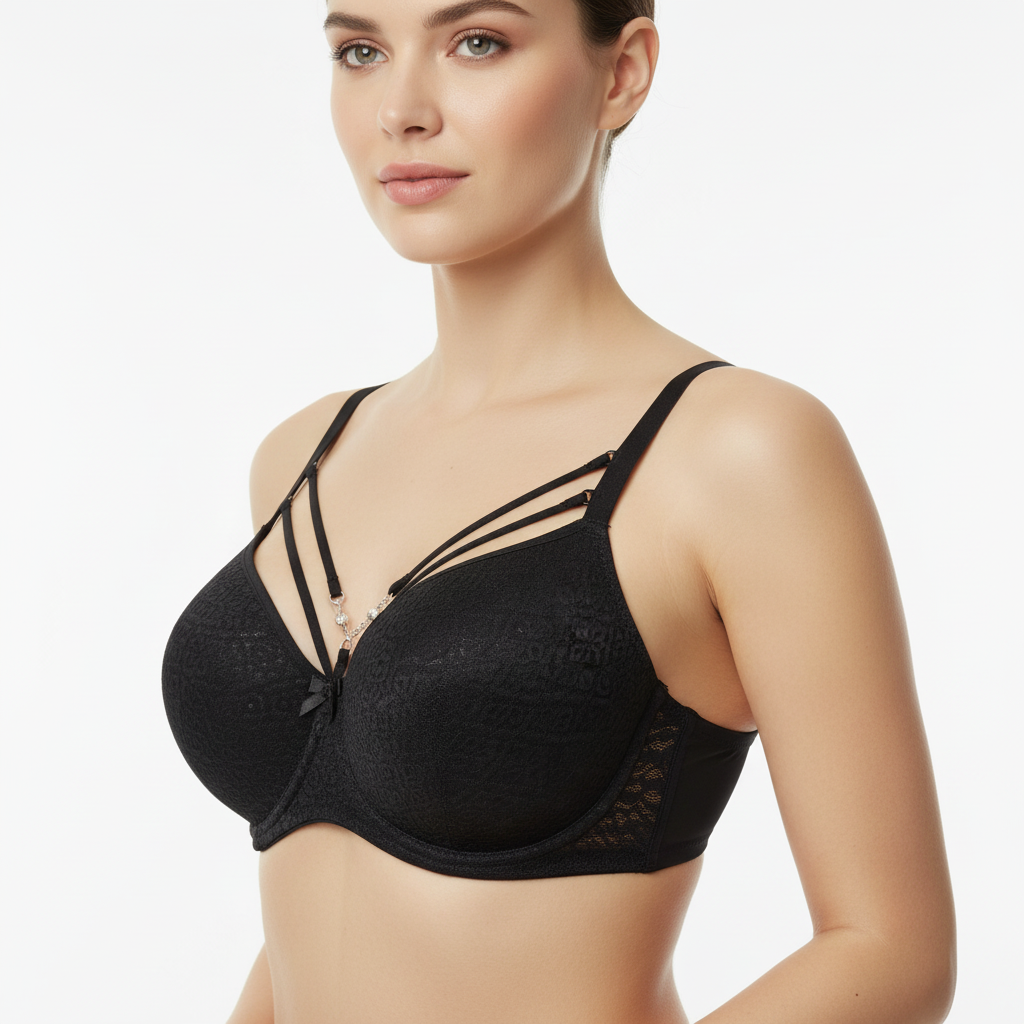 Zarif metal zincir detayı ve çoklu askı tasarımıyla modern feminen gücü yeniden tanımlar.