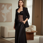 Siyah transparan tül detaylı balenli body. Vücudu nazikçe şekillendiren, zarif ve konforlu iç giyim modeli. Yaşam tarzı.