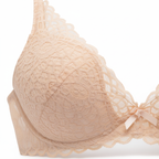 Premium nude dantel sütyen modeli. Dantel doku detayı